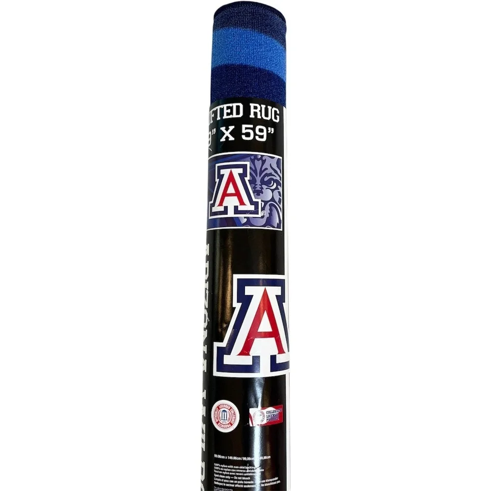Northwest NCAA Arizona Wildcats Tufted Rug 39x59 Blue Fan Decor Mat